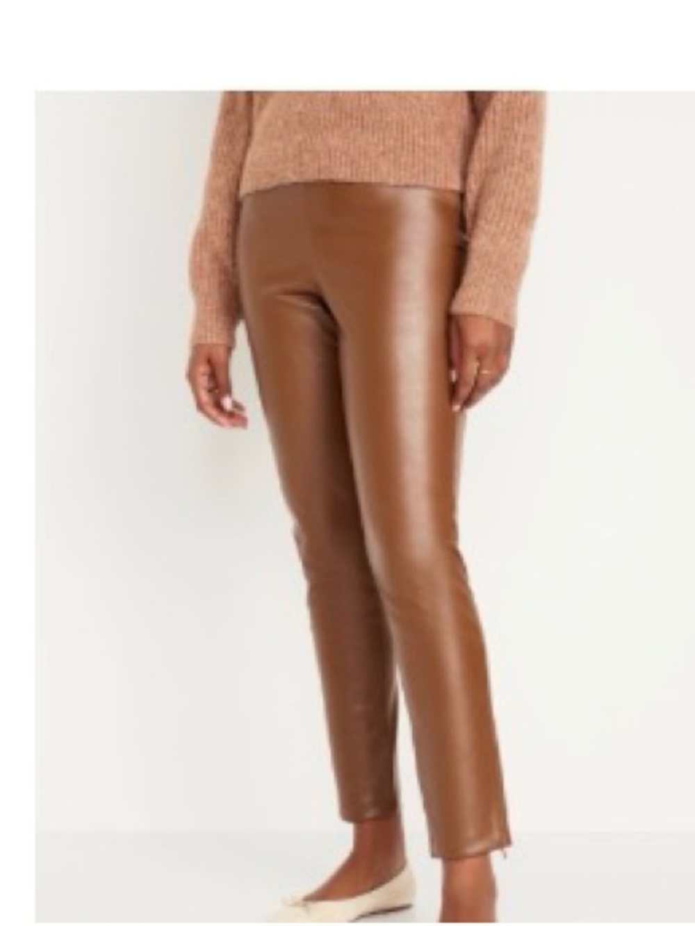 Old Navy Faux Leather Skinny Pants - Brown